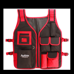 Tool Vest Thick Polyester Cloth Adjustable for All Men’s Sizes Work Vest for Woodworking Construction Electrician Multi Use Pockets