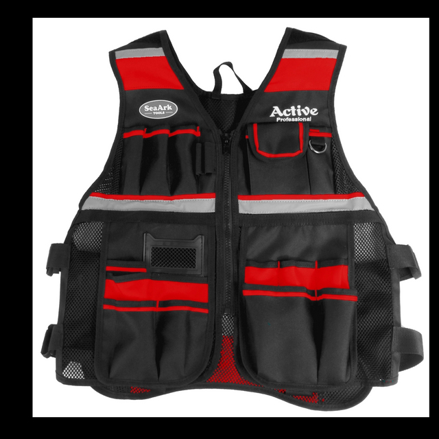  Work Vest for Men Reflective Vest Black Safety Vest for Men Tool Vest For Carpenters Electrician